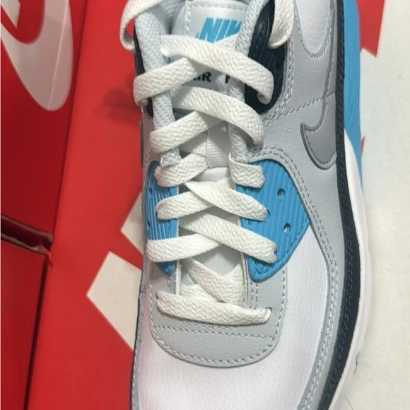 Nike Air Max 90’s. White and Blue Sneakers - Picture 2 of 4